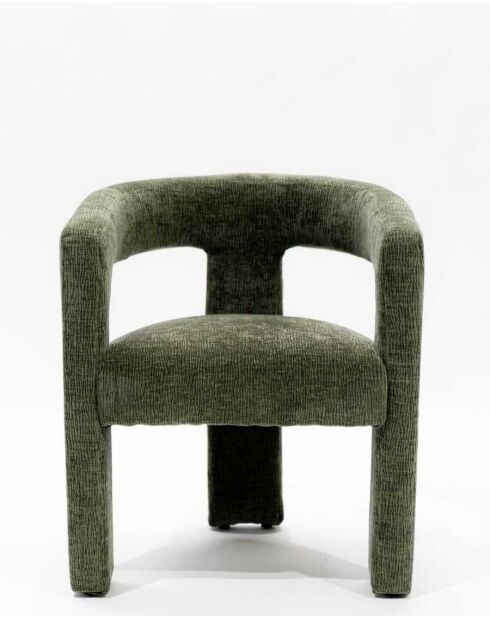 Fauteuil de salon vert en tissu Lagon - 64 x 55 x 75 cm
