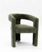 Sillón de salón verde de tela Lagon - 64 x 55 x 75 cm