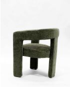 Sillón de salón verde de tela Lagon - 64 x 55 x 75 cm