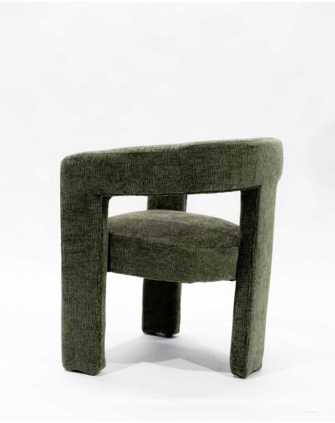 Sillón de salón verde de tela Lagon - 64 x 55 x 75 cm