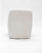 Sillón Oslo de diseño en tela blanca - 64 x 75 x 78 cm