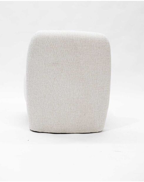 Sillón Oslo de diseño en tela blanca - 64 x 75 x 78 cm