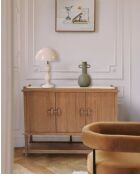 Grand buffet en bois de teck 160 cm - Style asiatique NARA naturel - 160 x 50 x 123 cm