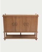 Grand buffet en bois de teck 160 cm - Style asiatique NARA naturel - 160 x 50 x 123 cm