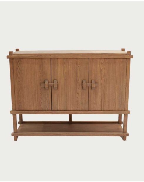 Grand buffet en bois de teck 160 cm - Style asiatique NARA naturel - 160 x 50 x 123 cm