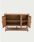 Grand buffet en bois de teck 160 cm - Style asiatique NARA naturel - 160 x 50 x 123 cm