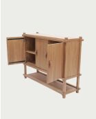 Grand buffet en bois de teck 160 cm - Style asiatique NARA naturel - 160 x 50 x 123 cm