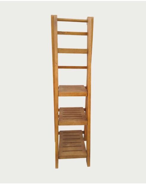 Étagère de salle de bain en bois massif Vertis naturelle - 44 x 47 x 152 cm