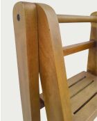 Mensola da bagno in legno massello Vertis naturale - 44 x 47 x 152 cm