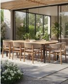 Sedia Kanoa in teak massiccio e corda beige - 54 x 41 x 74 cm