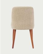 Set di 2 sedie da pranzo in tessuto beige con gambe in legno Liro - 48 x 53 x 81 cm