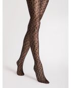 Collants à motifs Jungle 20 deniers noirs