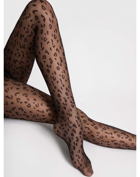 Collants à motifs Jungle 20 deniers noirs