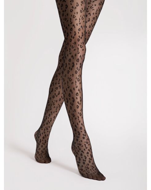 Collants à motifs Jungle 20 deniers noirs