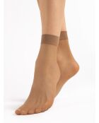 2 paires de chaussettes Maja transparentes 15 deniers naturel