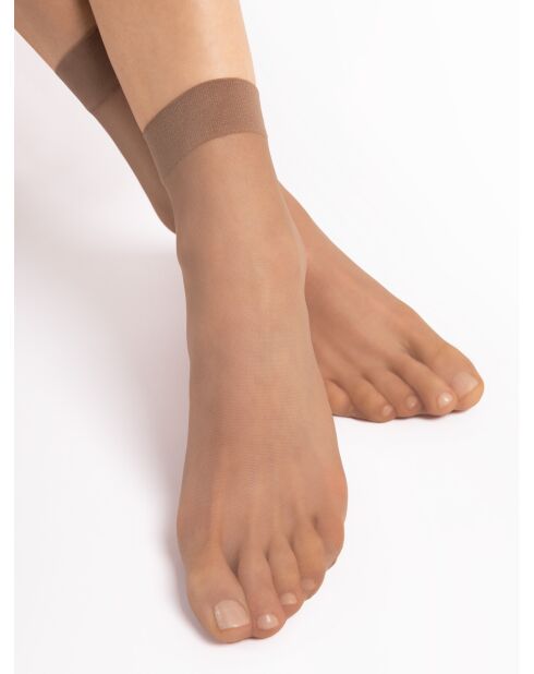 2 paires de chaussettes Maja transparentes 15 deniers naturel