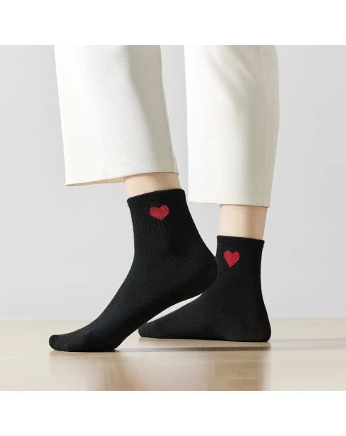 Coeur Côté Kniestrümpfe - Schwarz