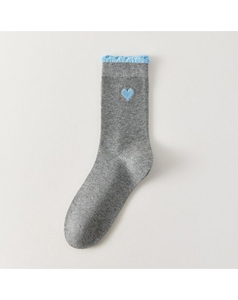 Calze Heart & Feston High - Grigio