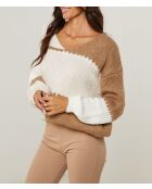 Pull col V Capucine camel