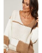 Pull col V Capucine camel