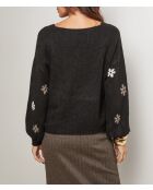 Pull col V Angela noir