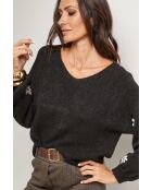 Pull col V Angela noir