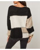 Pull col V Célia noir