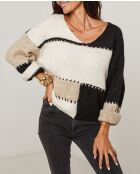 Pull col V Célia noir