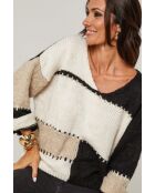 Pull col V Célia noir