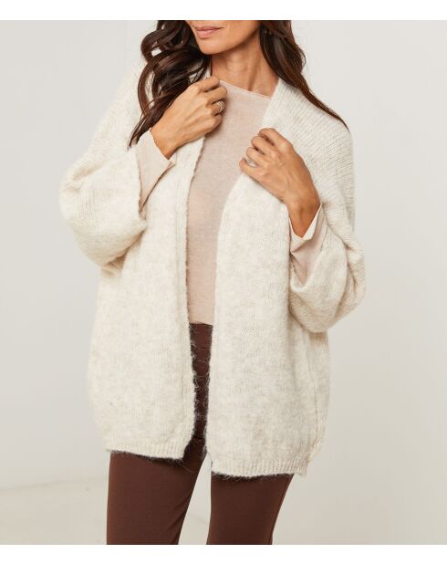 Beige oversized vest Ariane