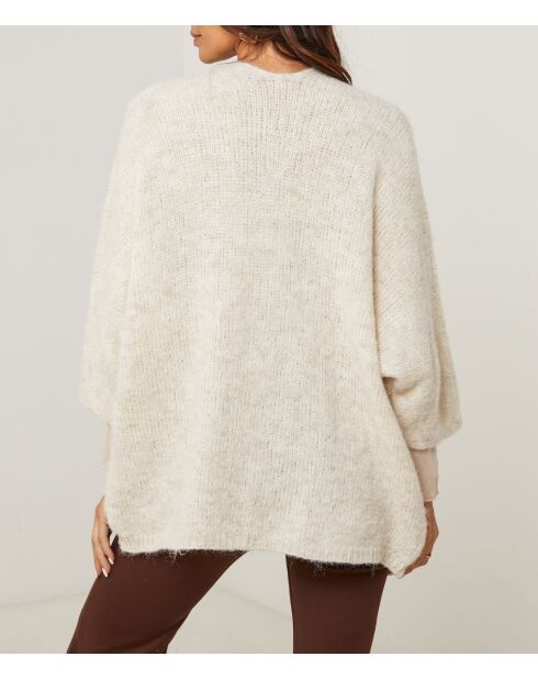 Beige oversized vest Ariane