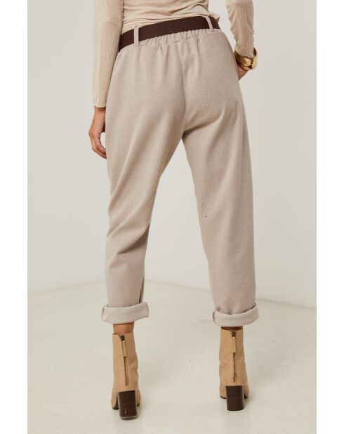 Pantalon ceinture Diane beige
