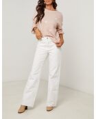 Pull col rond cœur Cléo vieux rose