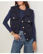 Gilet sans manche poche Élia bleu marine