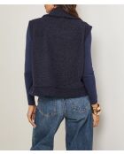 Gilet sans manche poche Élia bleu marine