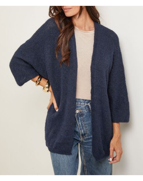 Gilet oversize Aurélia bleu marine