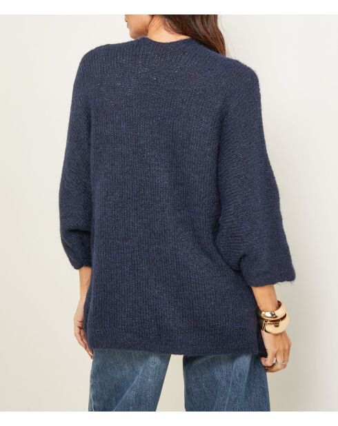 Gilet oversize Aurélia bleu marine