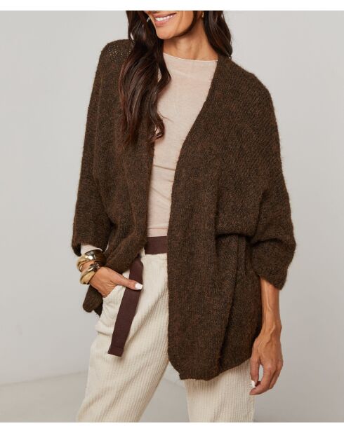 Gilet oversize Astrid chocolat