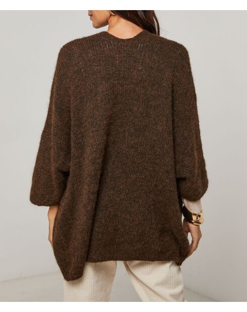 Gilet oversize Astrid chocolat