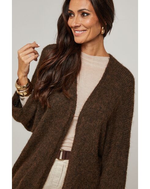 Gilet oversize Astrid chocolat