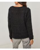 Gilet à bouton col V Liliana noir