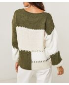 Jersey caqui Celeste con cuello en V