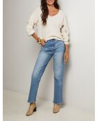 Pull col V Anastasia beige