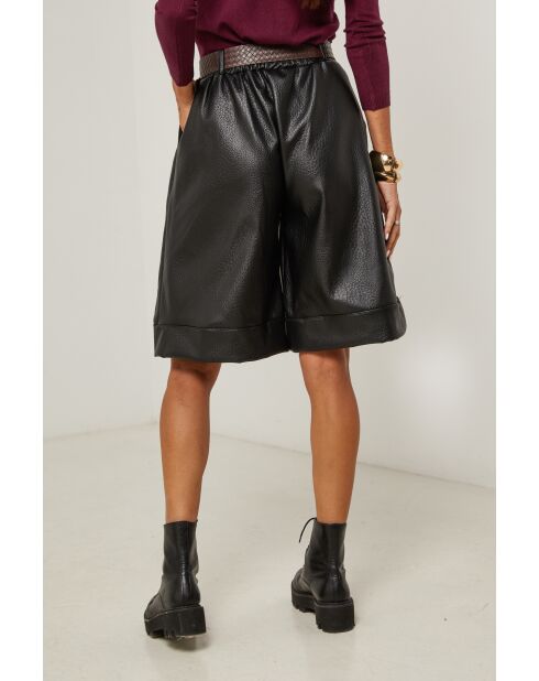 Bermuda avec ceinture Estelle noir