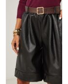 Estelle zwarte korte broek met riem