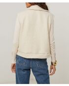 Gilet sans manche poche Elina beige
