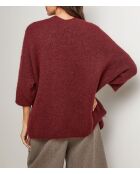 Gilet oversize Athéna bordeaux