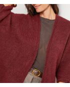 Gilet oversize Athéna bordeaux