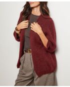 Gilet oversize Athéna bordeaux