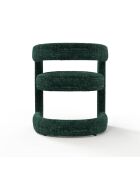 Lot de 2 chaises KLAY velours tramé vert émeuraude - 53 x 61 x 71 cm